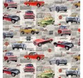 AUSTIN HEALEY ALLOVER ON TONAL BACKGROUND