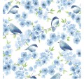 BLUEBIRD FAMILY ON MINKY