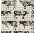 FLORAL COW ON MINKY