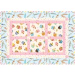Simply Framed 4 Placemats - Bake Sale quilt by pine rose designs - 20"x14" 