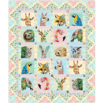 Here's Looking at you Brush with Nature quilt by Marsha Evans Moore /48.5"Wx57.5"H - free pattern available in june, 2022