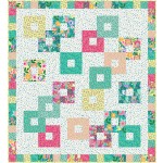 Chain Reaction Colorful Cottage Quilt by Swirly Girls Design - 60"x66"
