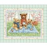 TEDDY BEAR PICNIC - 36" REPEAT PANEL