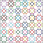 Mod Flowers Quilt by heidi Pridemore /54"x54"