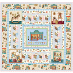 teatime for teddies Much loved bear Quilt by marsha evans moore /553.5"x51" -free pattern available in september