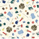 CAMPING GEAR ON MINKY - NOT FOR PURCHASE BY MANUFACTURERS