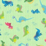 PLAYFUL DINOSAUR ON MINKY