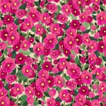HOLLYHOCKS ON MINKY