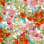 VIBRANT FLOWERS ON MINKY