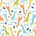 SPOTTED GIRAFFES ON MINKY