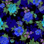 OPULENT BLOOMS ON MINKY