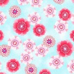DELIGHTFUL BLOSSOMS ON MINKY