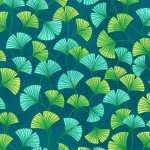DECORATIVE GINKGO LEAF ON MINKY