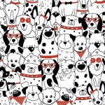 HAPPY HOUNDS ON MINKY