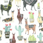 LOVELY LLAMAS on MINKY - Contact your account manager to purchase this item