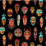 INDIGENOUS MASKS ON MINKY