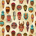 INDIGENOUS MASKS ON MINKY