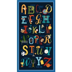 ALL STAR ALPHABET PANEL -24" REPEAT