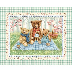 TEDDY BEAR PICNIC - 36" REPEAT PANEL