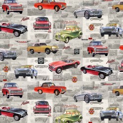 AUSTIN HEALEY ALLOVER ON TONAL BACKGROUND