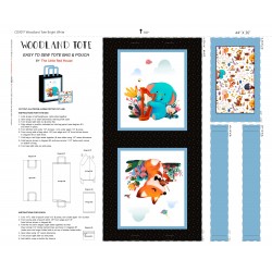 WOODLAND TOTE ON COTTON DUCK