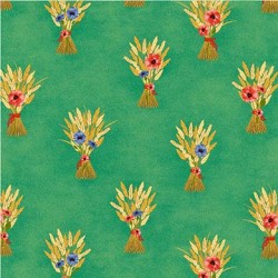 WHEAT BOUQUET WITH METALLIC