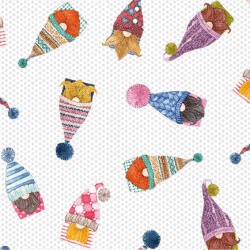 TOSSED GNOMES ON MINKY