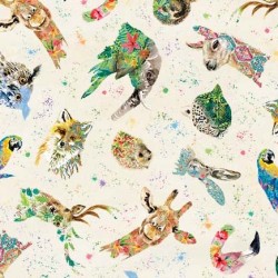 TOSSED PORTRAITS ON MINKY