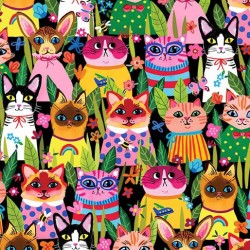 FUNNY FELINES ON MINKY