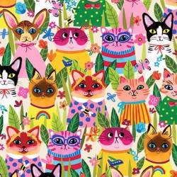 FUNNY FELINES ON MINKY