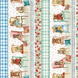 BEARS ON CHAIRS ON MINKY