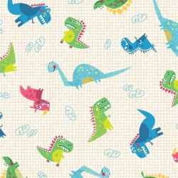 PLAYFUL DINOSAUR ON MINKY