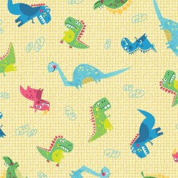 PLAYFUL DINOSAUR ON MINKY