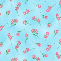 FLUTTERING FLOWERS ON MINKY