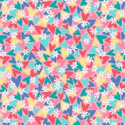 HEARTS AND DAISIES ON MINKY