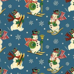 JOLLY SNOWMAN ON MINKY