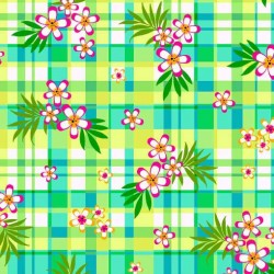 TROPICAL PLAID ON MINKY
