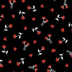 FLOWERS AND HEARTS ON MINKY