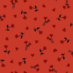 FLOWERS AND HEARTS ON MINKY