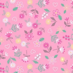 STITCHING FLOWERS ON MINKY