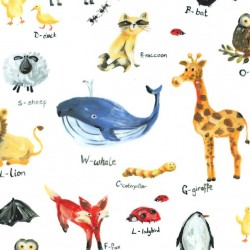 ANIMAL ALPHABET on MINKY- Contact your account manager to purchase this item