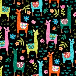 PAINTED LLAMAS ON MINKY