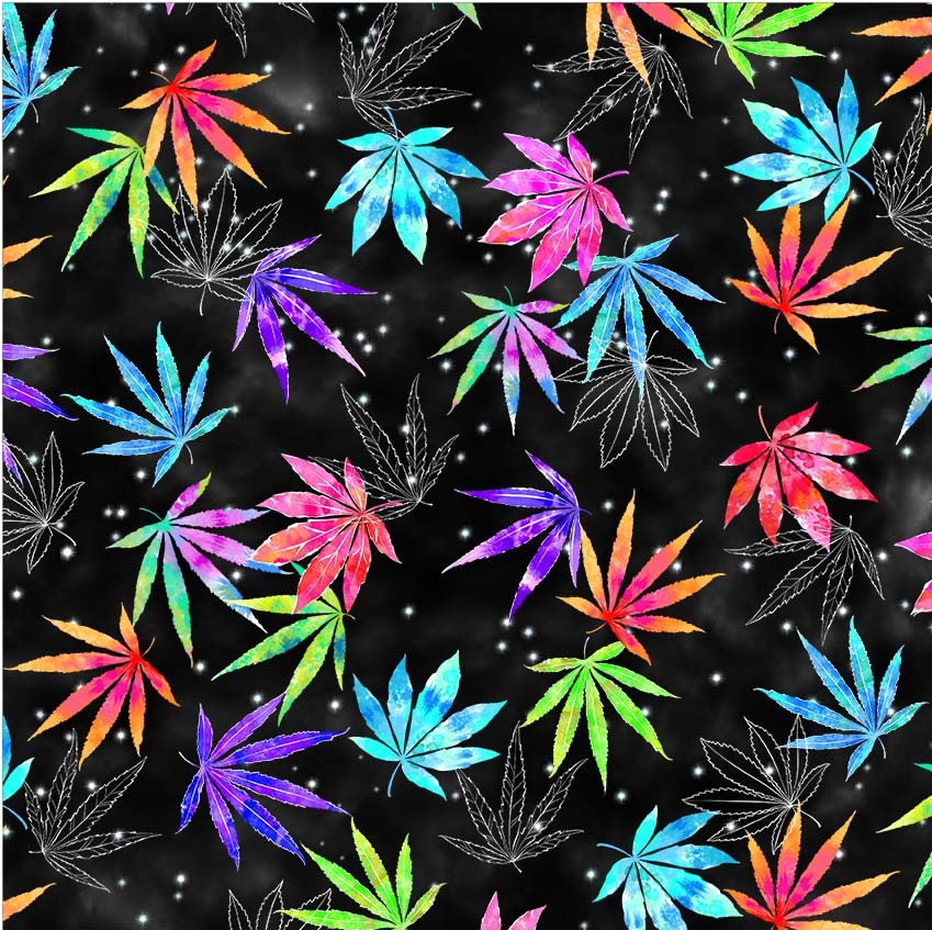 CANNABIS TIE DYE ON MINKY good vibes only MINKY SHOP