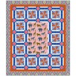Animal Bazaar -Coral by Heidi Pridemore  / 64"x76"