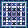 Butterfly Dance blue Quilt Opulent Floral by Natalie Crabtree /79"x79"- free pattern available in July, 2022