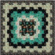 Cogs in Space Nite Quilt by Lisa Swenson Ruble /52"x52"