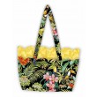 scalloped tote - exotica by poorhouse quilt design /16"x11.2x3"