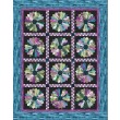 Strata Granite Blooms Basil Quilt by Heidi Pridemore /59"x75"