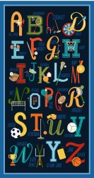 ALL STAR ALPHABET PANEL -24" REPEAT