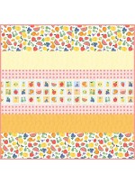 A Bushel and a Peck MINKY Strip Quilt -57"x57"